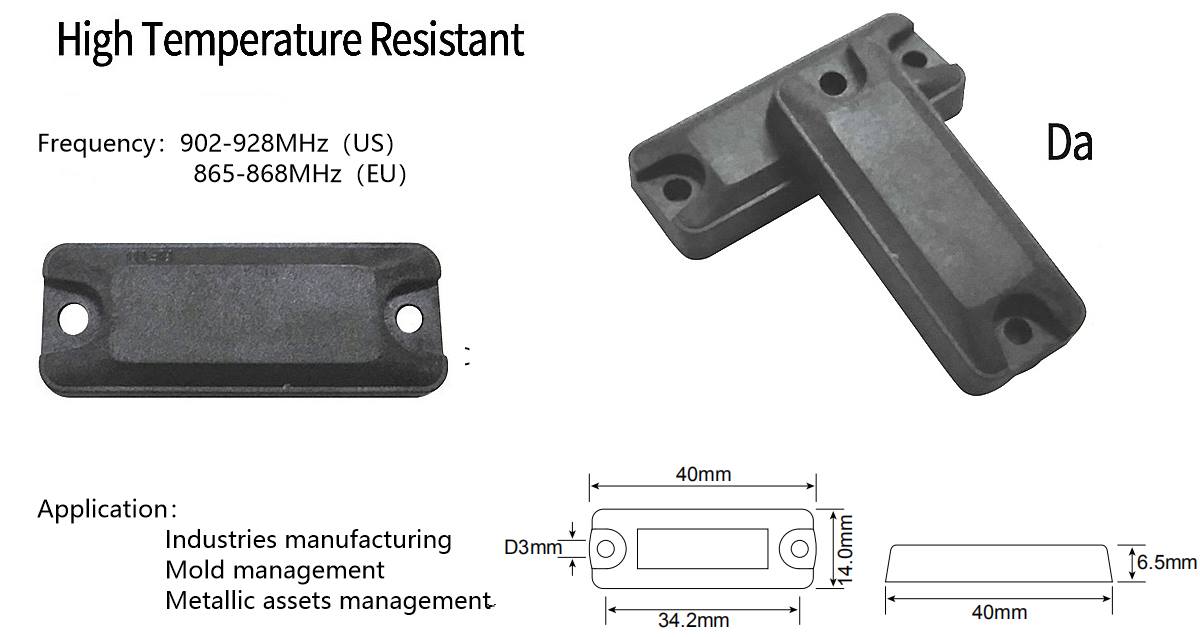 180 degree resistance UHF tag